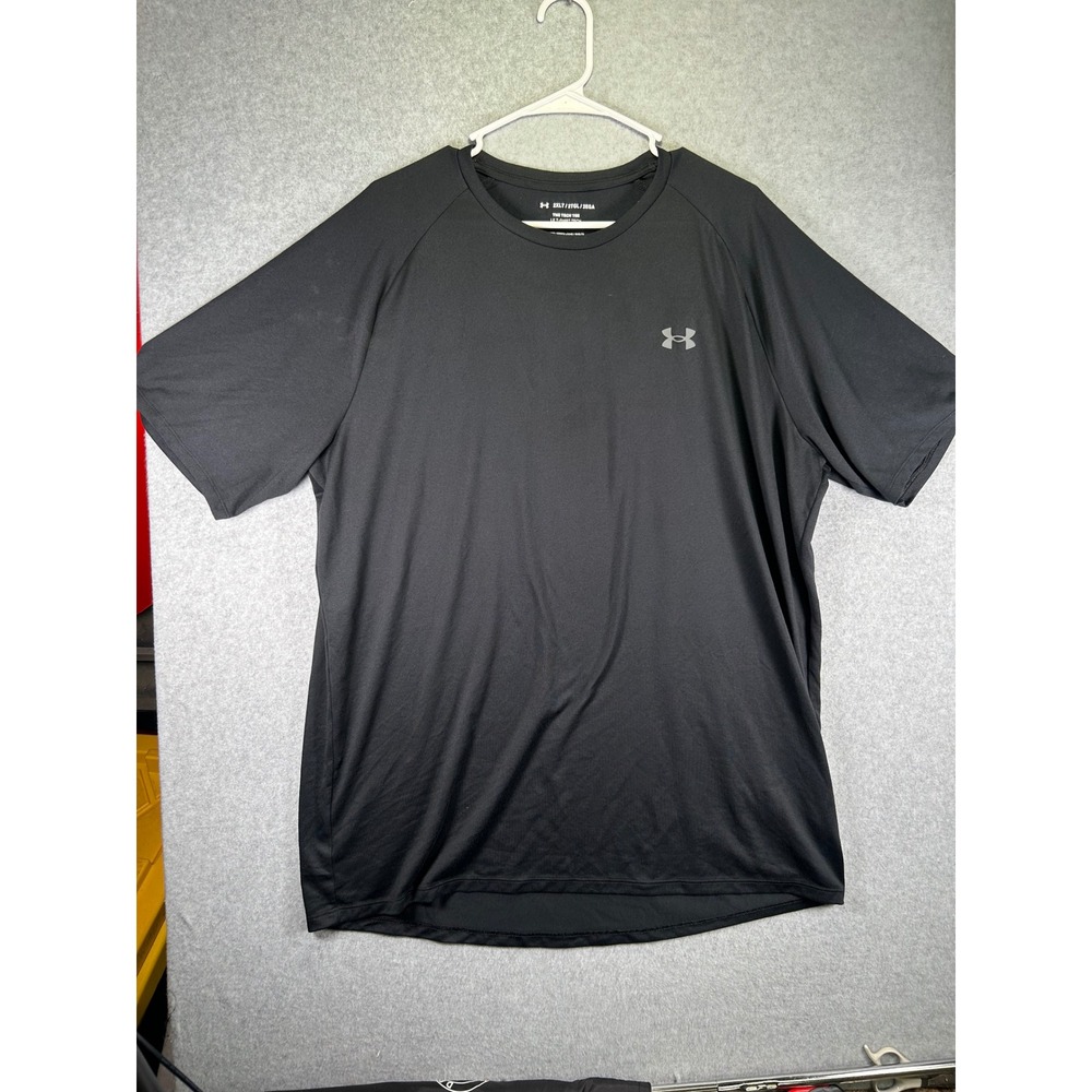Under Armour Mens The Tech Tee Black Short Sleeve Loose Fit Shirt 2XLT
